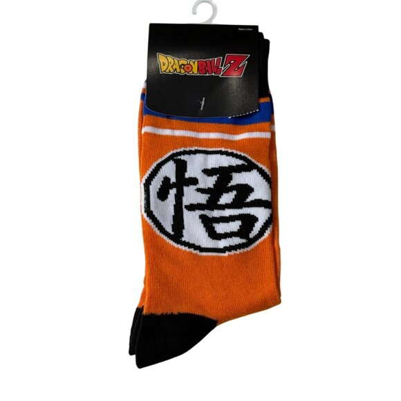 Other - Dragon Ball Z Orange Goku Kanji Symbol Crew Socks Mens 10-13 Anime Cosplay New